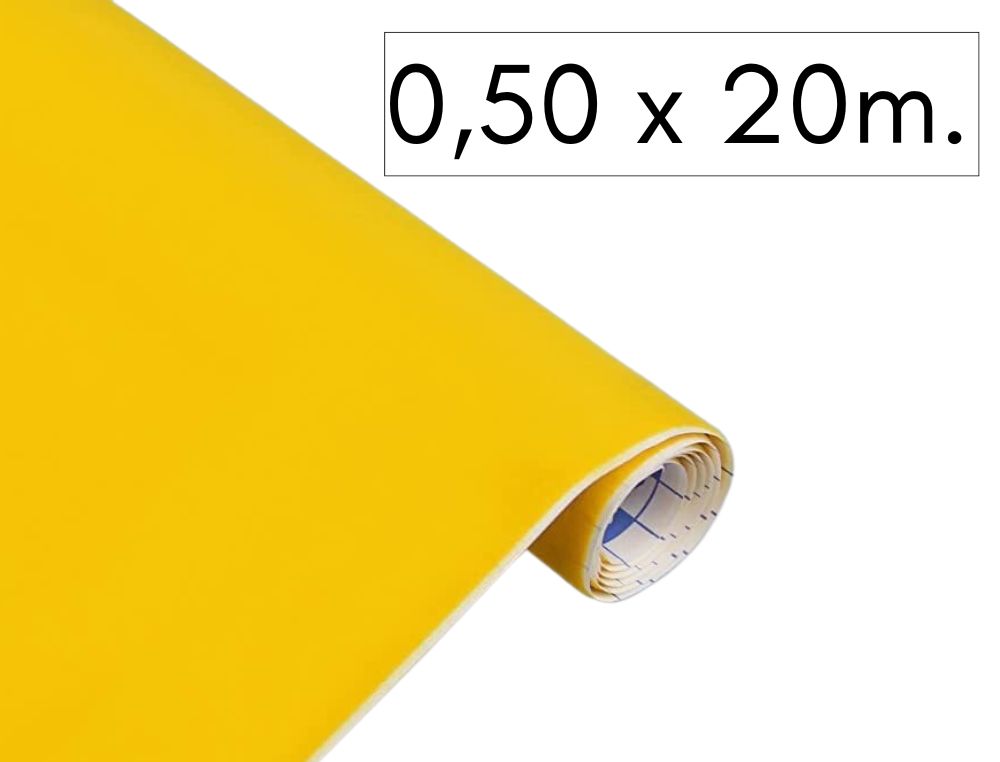 ROLLO FILM ADHESIVO AMARILLO 0.50X20M.