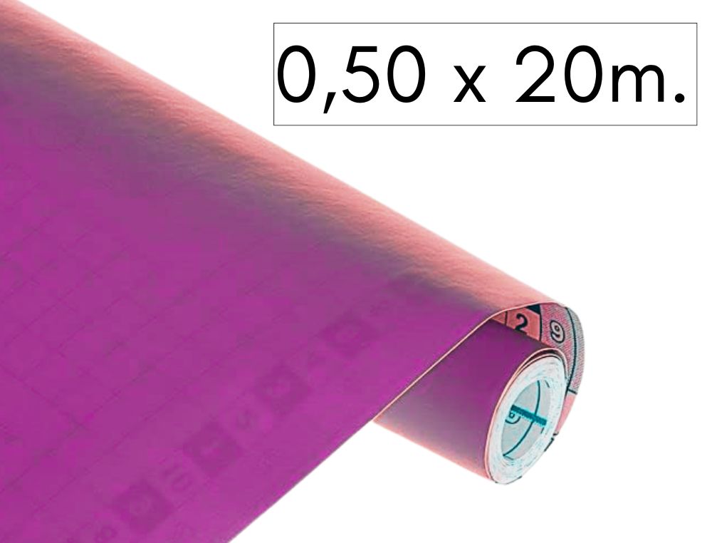ROLLO FILM ADHESIVO FUCSIA 0.50X20M.