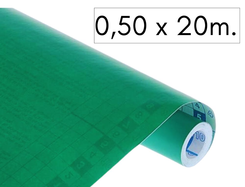 ROLLO DE FILM AUTOADHESIVO 0.50X20 MT VERDE