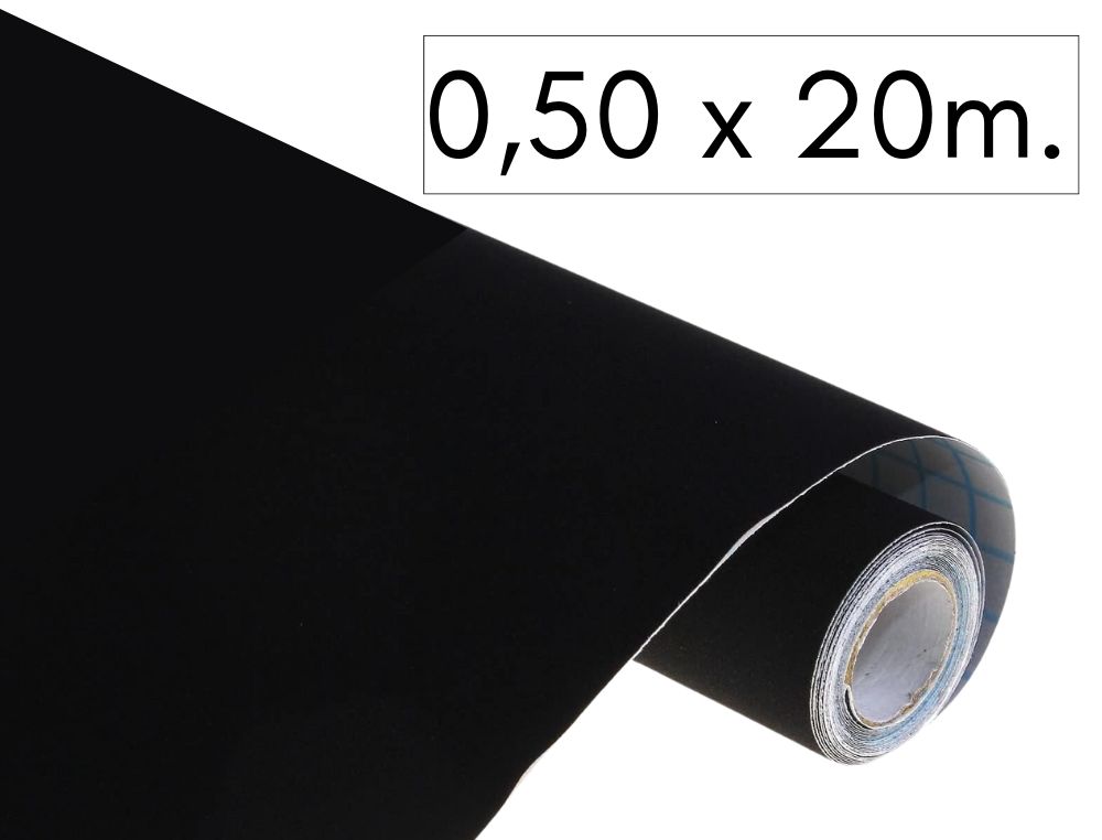 ROLLO DE FILM AUTOADHESIVO 0.50X20 MT NEGRO