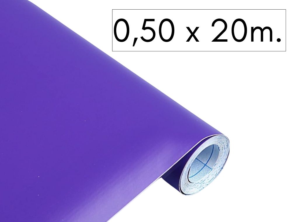 ROLLO DE FILM AUTOADHESIVO 0.50X20 MT MORADO