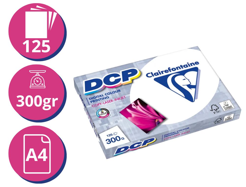 DIGITAL COLOR PRINTING BLANCO 300GRM A4 125H CLAIREFONTAINE
