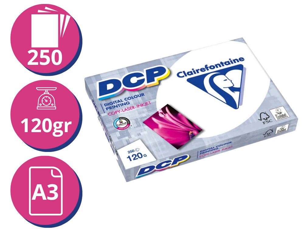 DIGITAL COLOR PRINTING A3 120 GRM 250 HOJAS CLAIRE FONTAINE