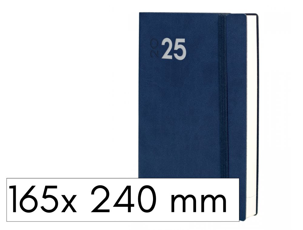 AGENDA FINOCAM DYNAMIC MARA ENCUADERNADA D/P 165X240 MM. CON GOMA AZUL
